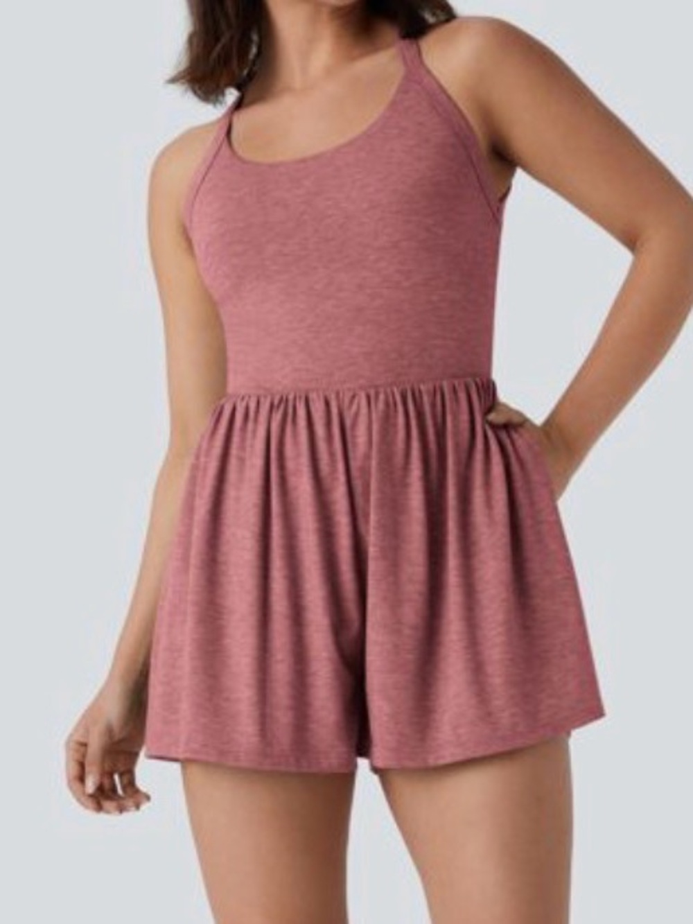 Halara EZPZ Buckle Neck Romper